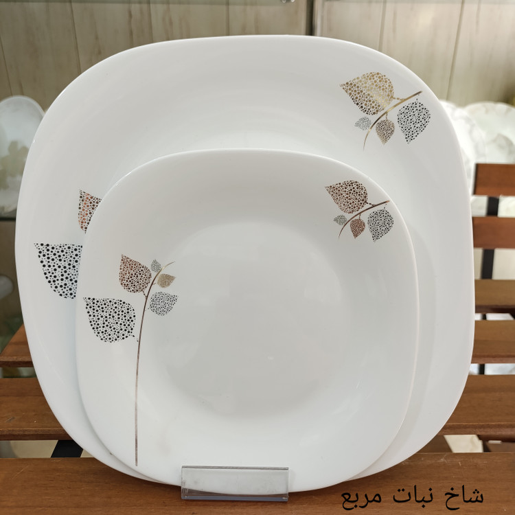 سرویس آرکوپال 26 پارچه طرح شاخه نبات قالب مربع برند آنیسون (کارخانه مقصود)