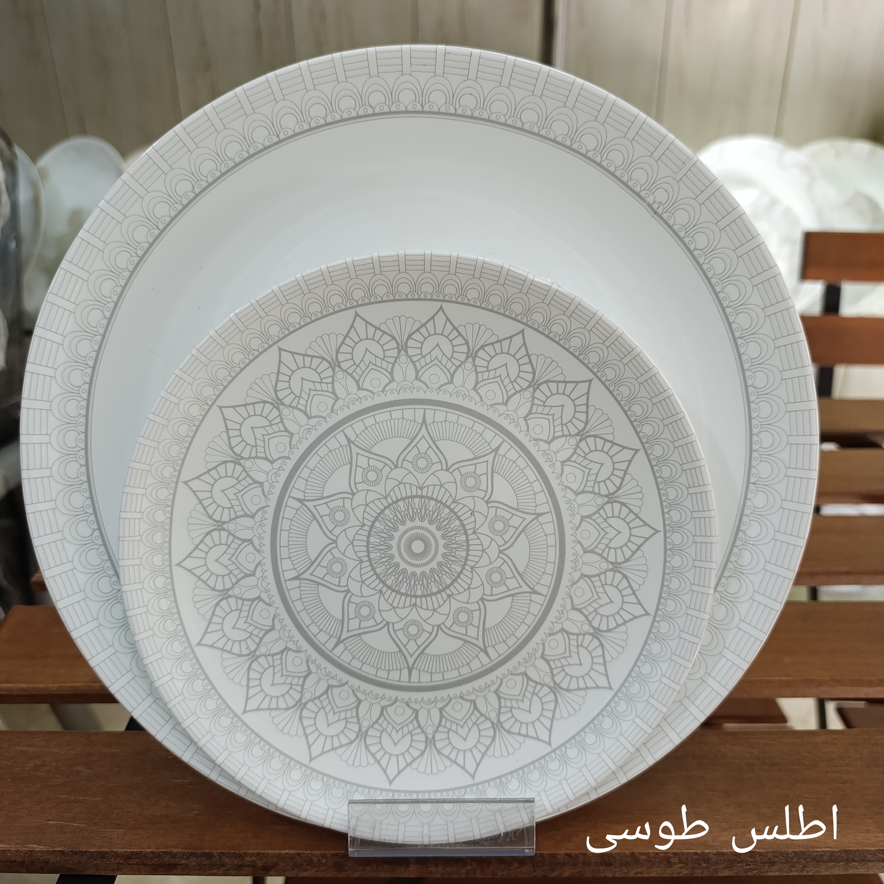 سرویس آرکوپال 26 پارچه طرح اطلس طوسی برند آیرا اپال (کارخانه مقصود)